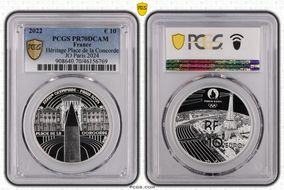 2022 € 10 Héritage Place de la Concorde JO Paris 2024 PR70DCAM