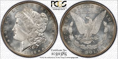 1886 $1 MS66PL