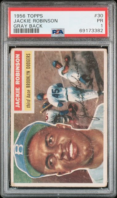 1956 Topps #30 Jackie Robinson, PSA 4 VG-EX