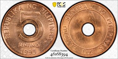 1995 5 Sen MS65RD