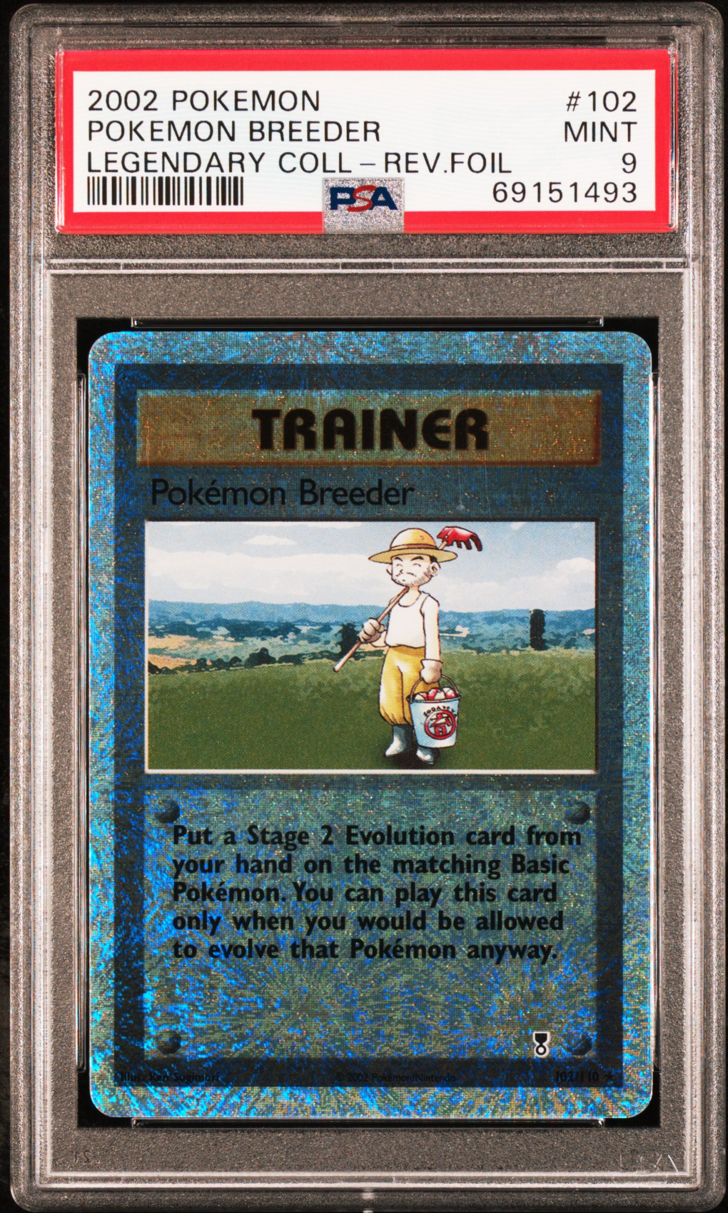 2002 #102 Pokemon Breeder-Reverse Foil PSA 9 Legendary Collection