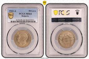 1943-A 50 Leva KM-48a MS64