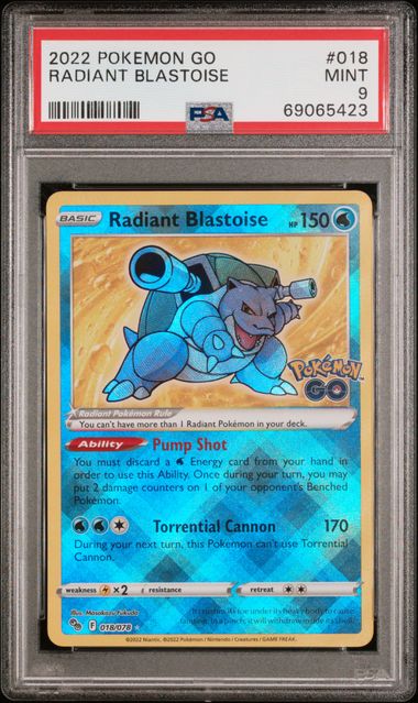 2022 Pokemon Holo #018 Radiant Blastoise front