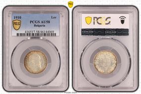 1910 Lev KM-28  Ag AU58