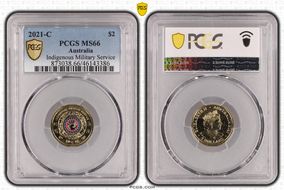 2021-C $2 Indigenous Military Service Colorized MS66