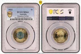 2021 $1 Donation Dollar Colorized MS64