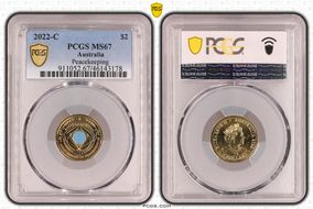 2022-C $2 Peacekeeping Colorized MS67