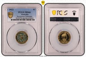 2022 $2 Socceroos Centenary MS66