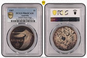 1967 $1 X-M2 Plain Edge PR63CAM