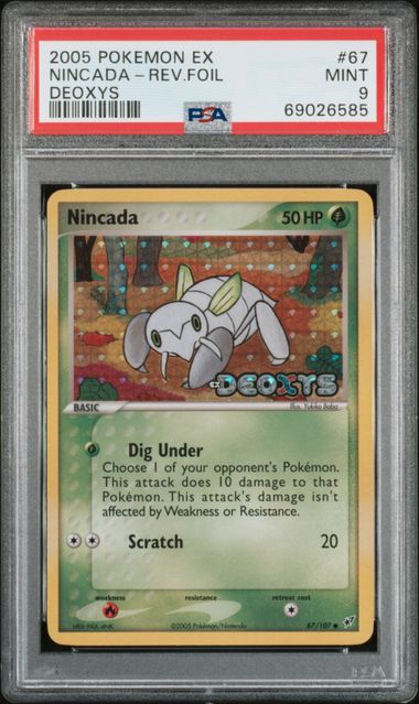 2005 Pokemon EX Deoxys Reverse Holo #67 Nincada-Rev.Foil front