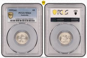 1952(m) 6D KM-45  Ag MS64