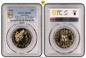 2016 50C WMF Privy - Gold Plated MS68