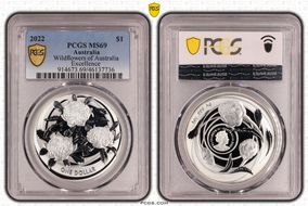 2022 $1 Wildflowers of Australia Excellence MS69