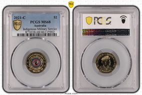 2021-C $2 Indigenous Military Service Colorized MS68