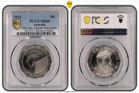 2022 50C 75th Ann. Signals Directorate MS69