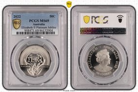 2022 50C Elizabeth II Platinum Jubilee MS69