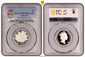 1988 $1 Aboriginal Art Ag PR70DCAM