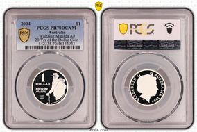 2004 $1 Waltzing Matilda Ag 20 Yrs of the Dollar Coin PR70DCAM