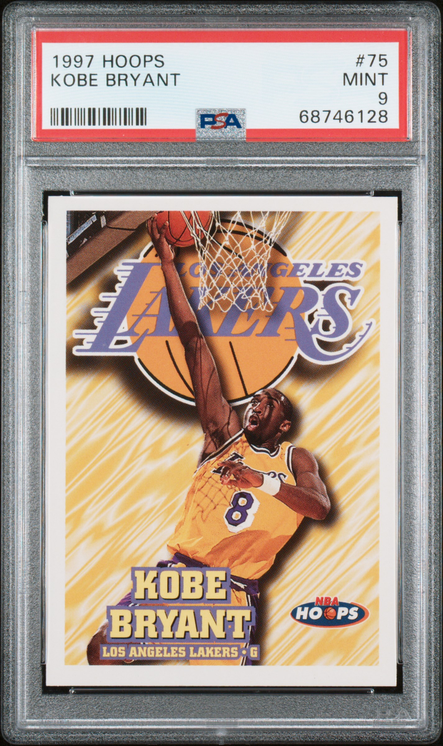 1997-98 Hoops #75 Kobe Bryant – PSA MINT 9