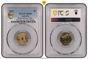 2015 $2 Remembrance Day Colorized In Flanders Fields MS65