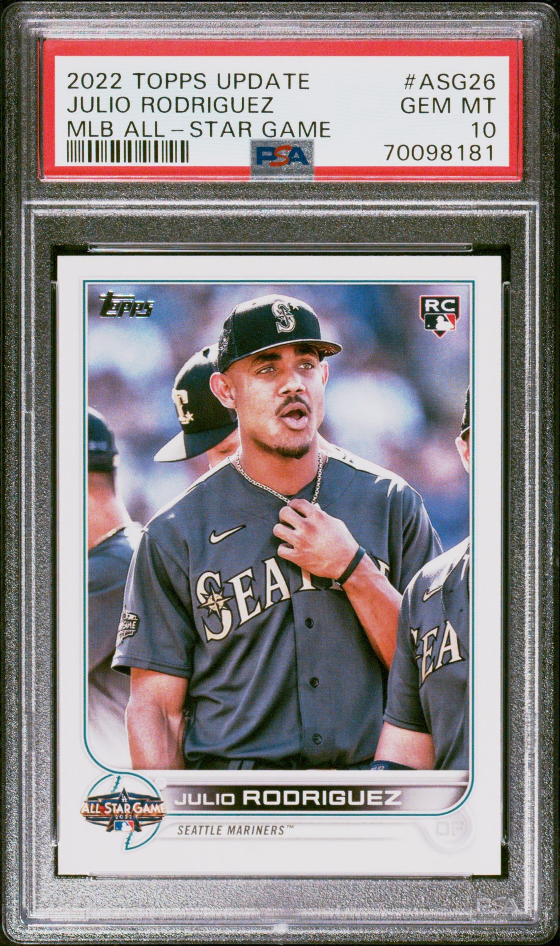 2022 Topps Update Mlb All-Star Game Julio Rodriguez #Asg26 (Mlb All-Star Game) Gem Mt 10 front