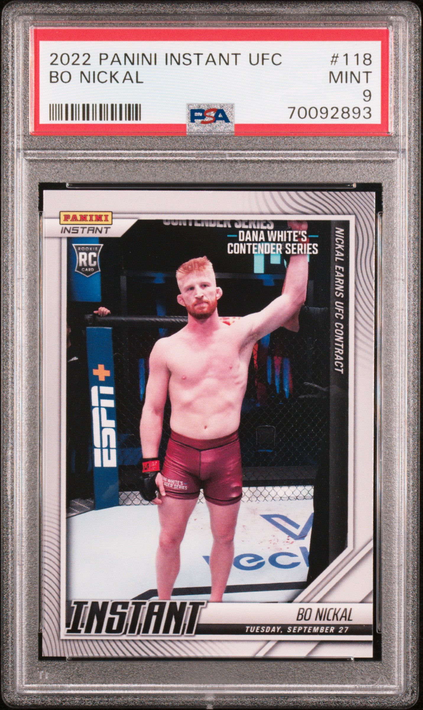 2022 PANINI INSTANT UFC #118 BO NICKAL