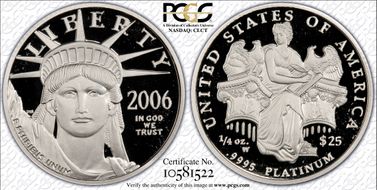 2006-W $25 Statue of Liberty PR69DCAM