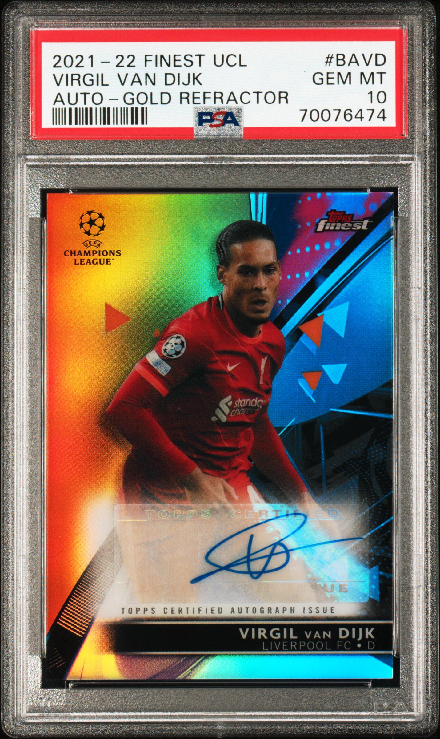 2021 TOPPS FINEST UEFA CHAMPIONS LEAGUE AUTOGRAPHS AUTO-GOLD