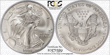 2004 $1 Silver Eagle MS69