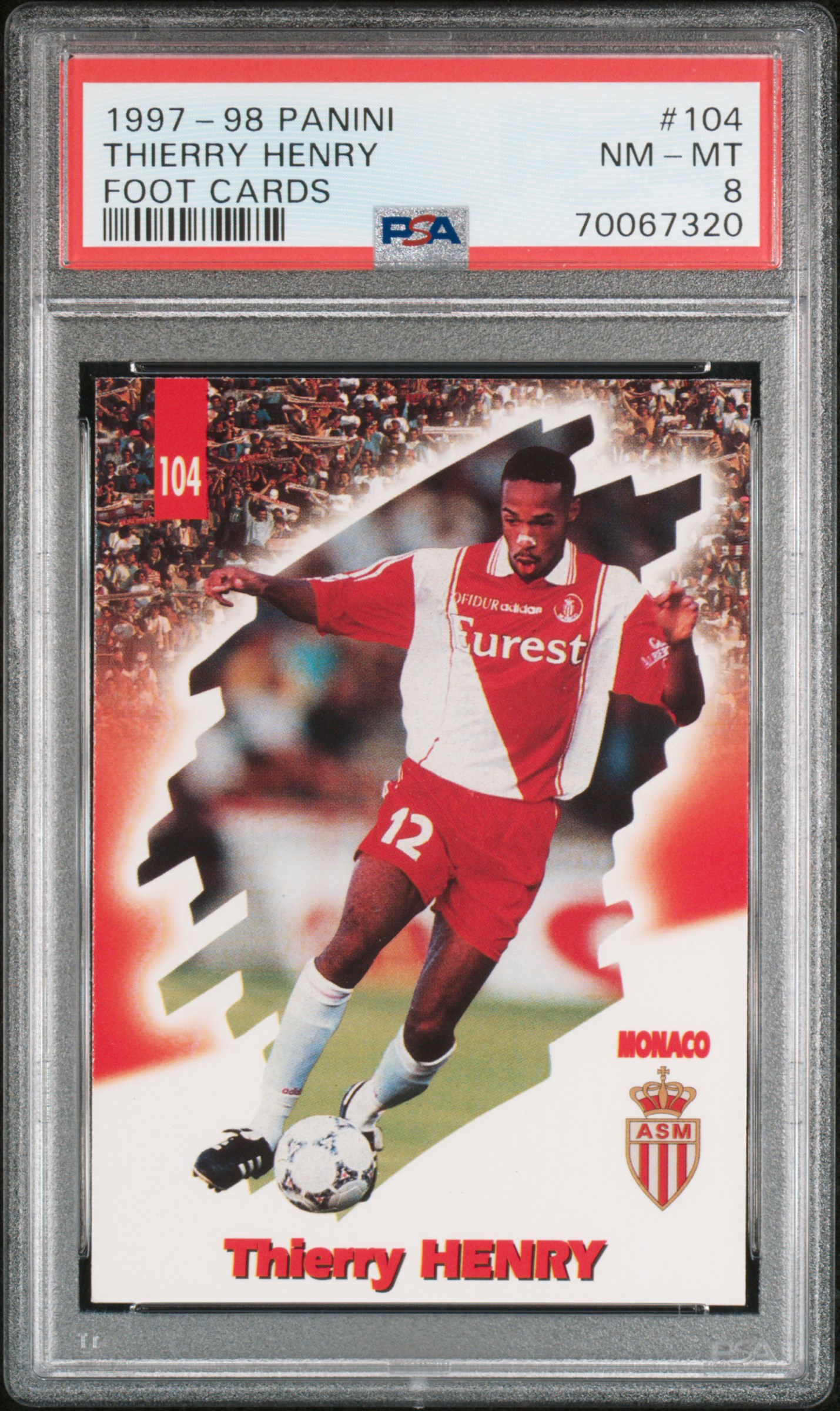 1997 PANINI FOOT CARDS #104 THIERRY HENRY FOOT CARDS