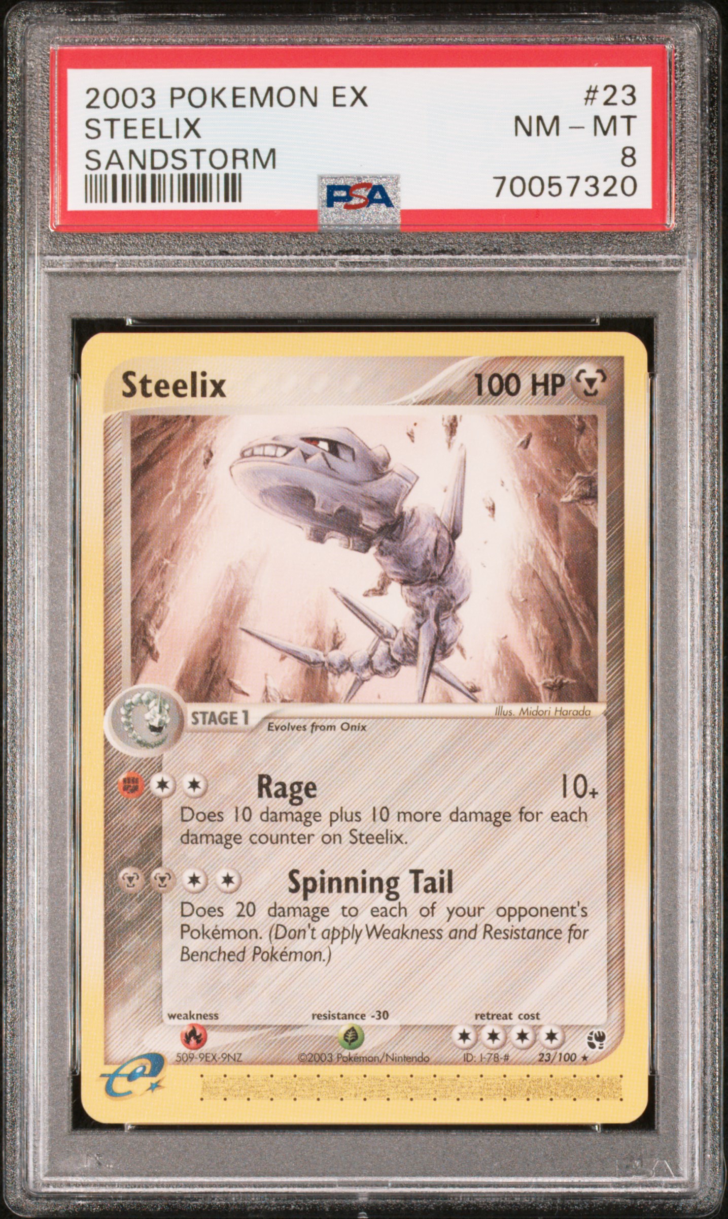 2003 POKEMON EX SANDSTORM #23 STEELIX SANDSTORM