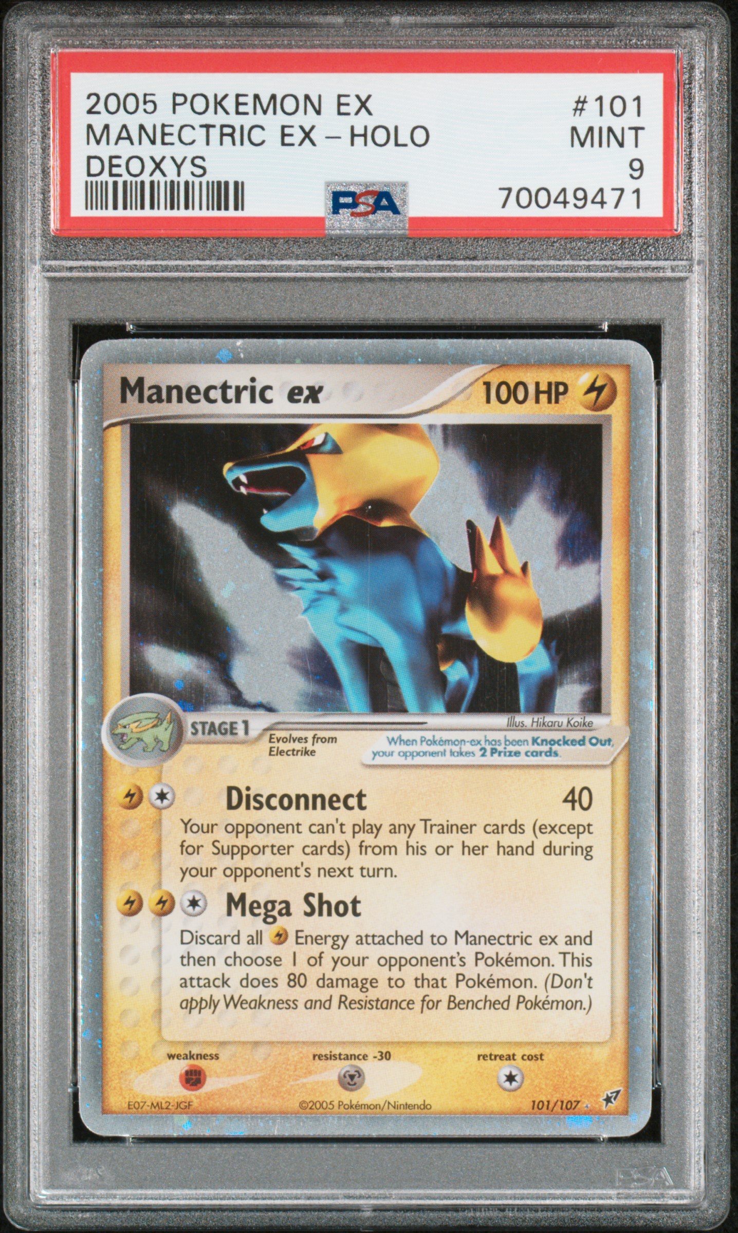 2005 POKEMON EX DEOXYS #101 MANECTRIC EX-HOLO DEOXYS