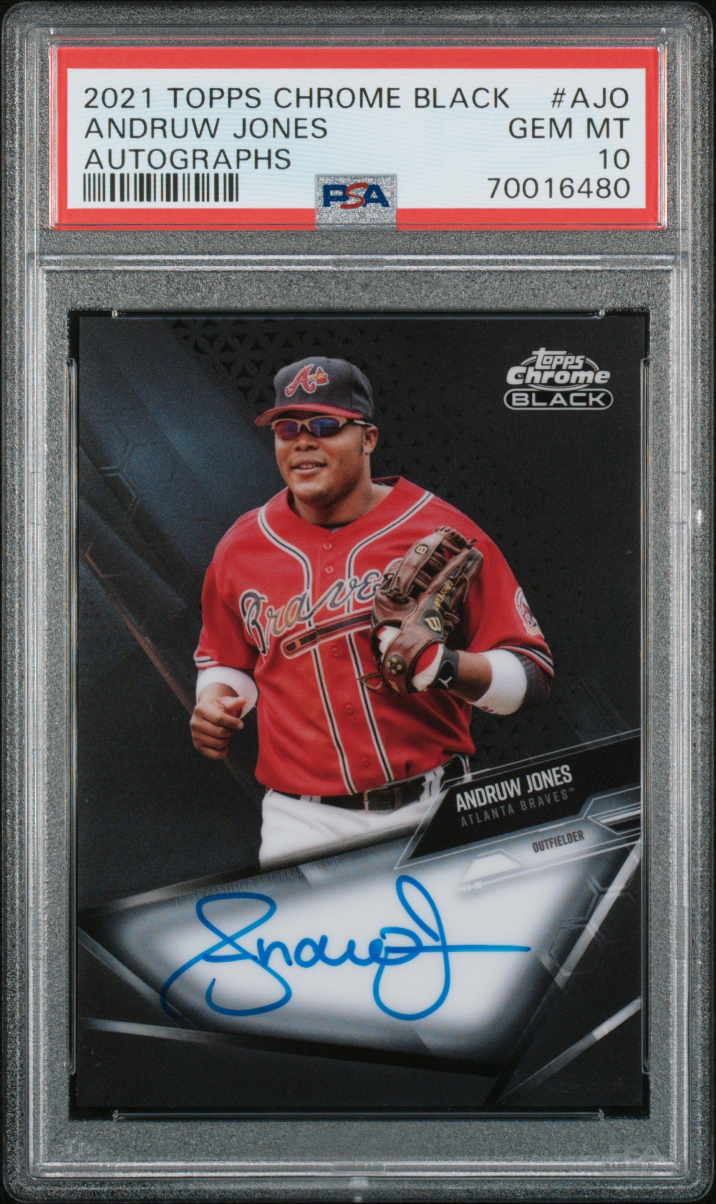 Andruw Jones 2021 Topps Chrome Black Autographs