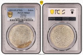 AH1115 (1703) Zolota KM-156  Ag MS63