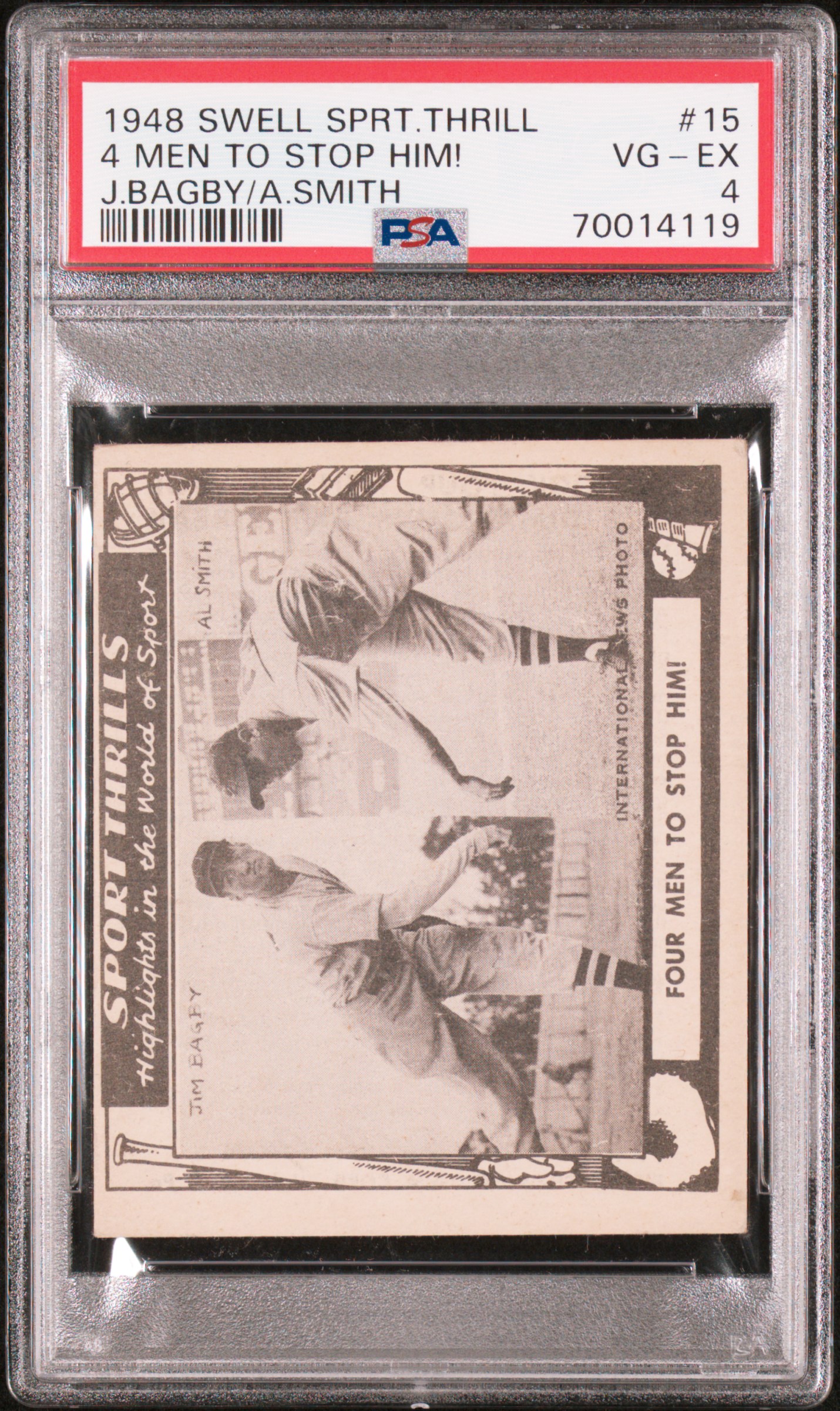 1948 SWELL SPORTS THRILLS #15 4 MEN TO STOP HIM! J.BAGBY/A.SMITH