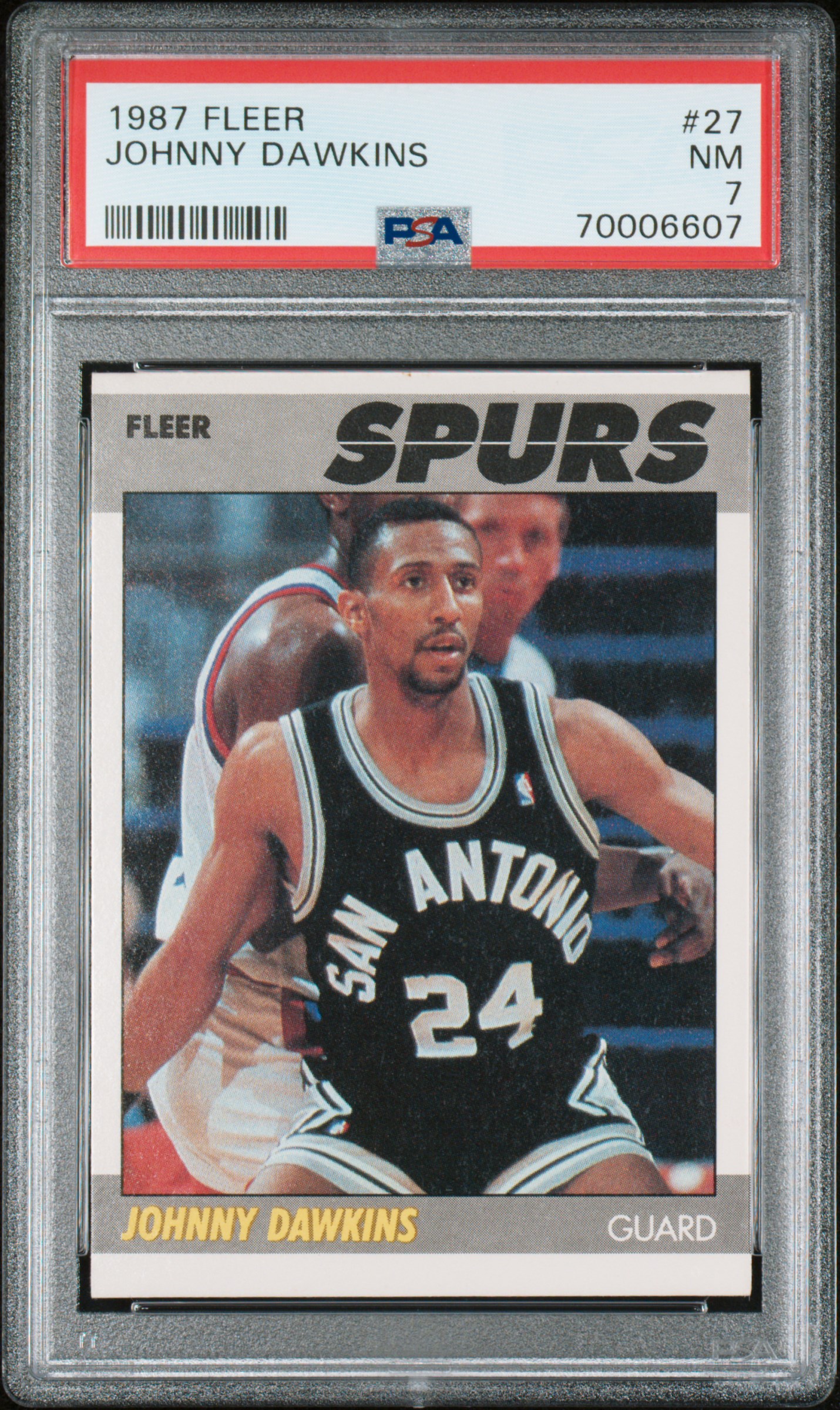 1987 FLEER #27 JOHNNY DAWKINS