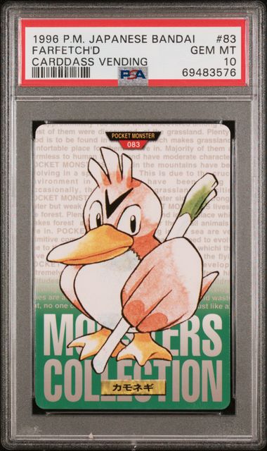 Farfetch'd card PSA 10, cert 69483576