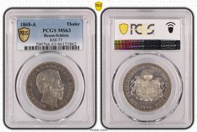 1868-A Thaler KM-77  Ag MS63
