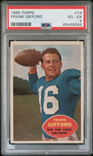 1960 Topps #74 Frank Gifford front