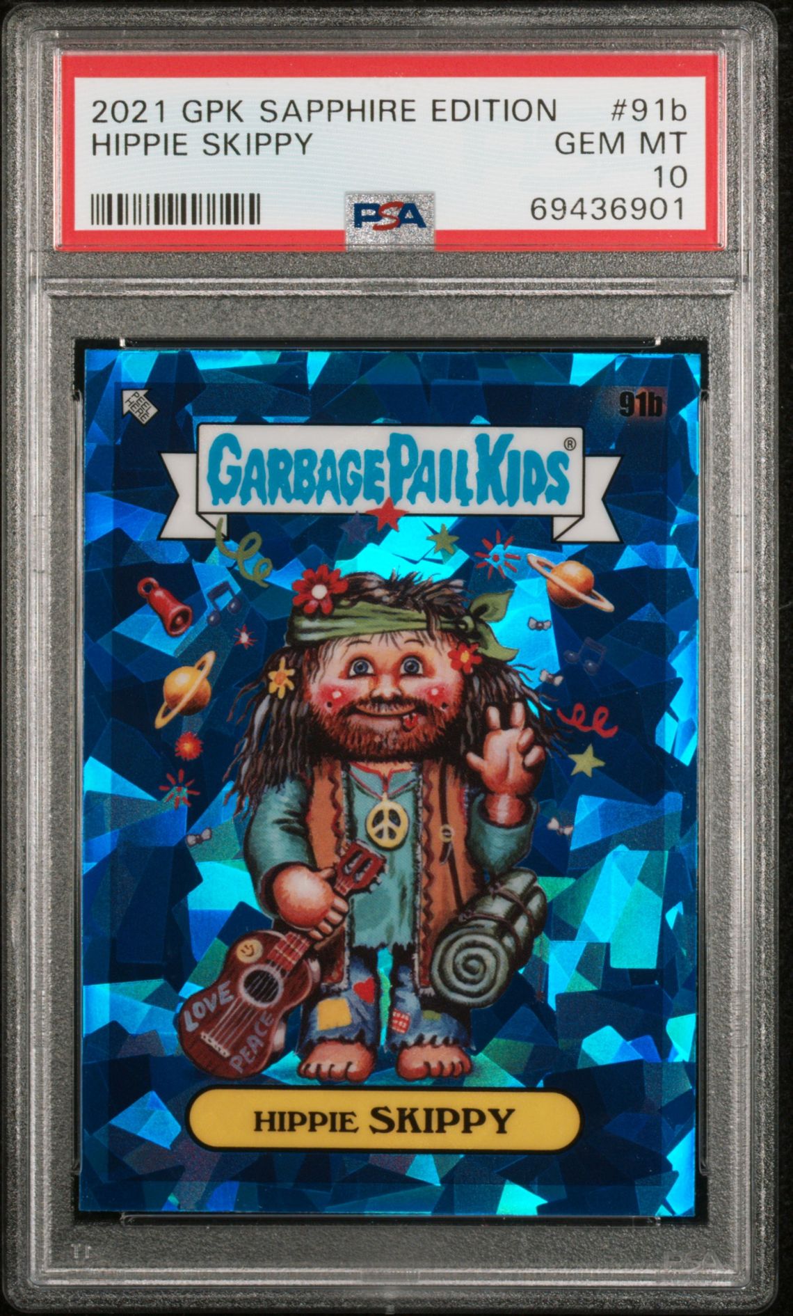 2021 Topps GARBAGE PAIL KIDS SAPPHIRE EDITION #91B Hippie Skippy front