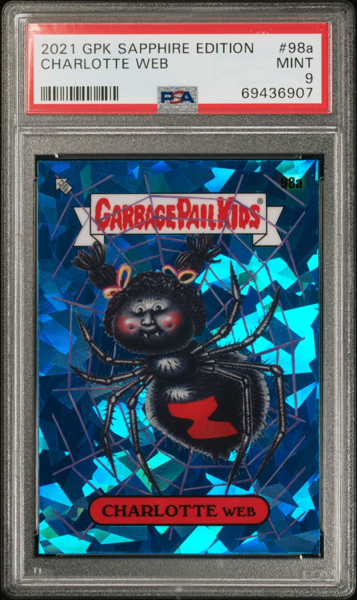 2021 Topps GARBAGE PAIL KIDS SAPPHIRE EDITION #98A Charlotte Web front