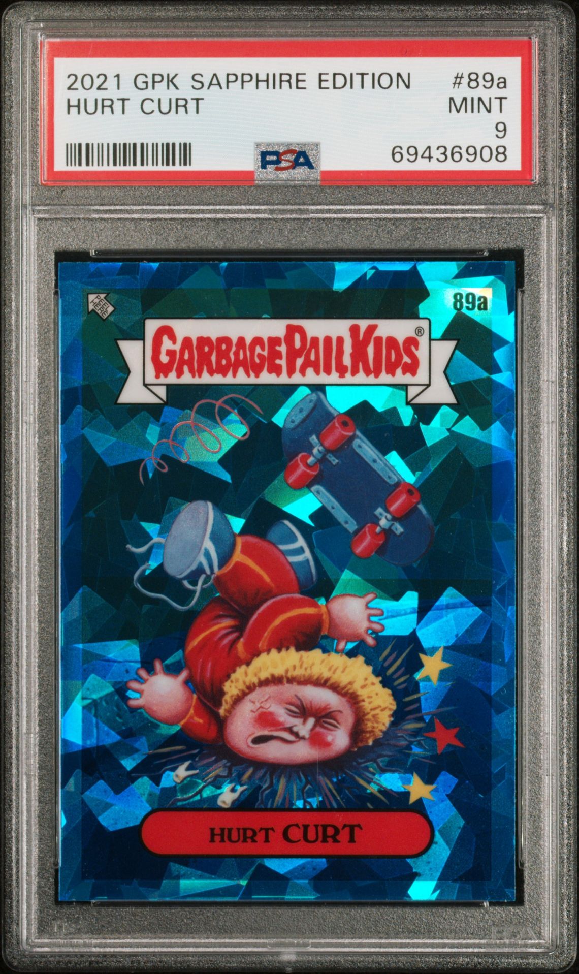 2021 Topps GARBAGE PAIL KIDS SAPPHIRE EDITION #89A Hurt Curt front