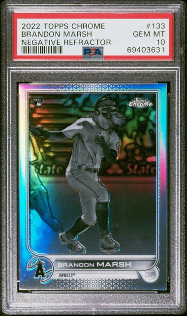 2022 Topps Topps Chrome Negative Refractor #133 Brandon Marsh front
