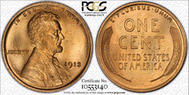 1913 1C MS65RD