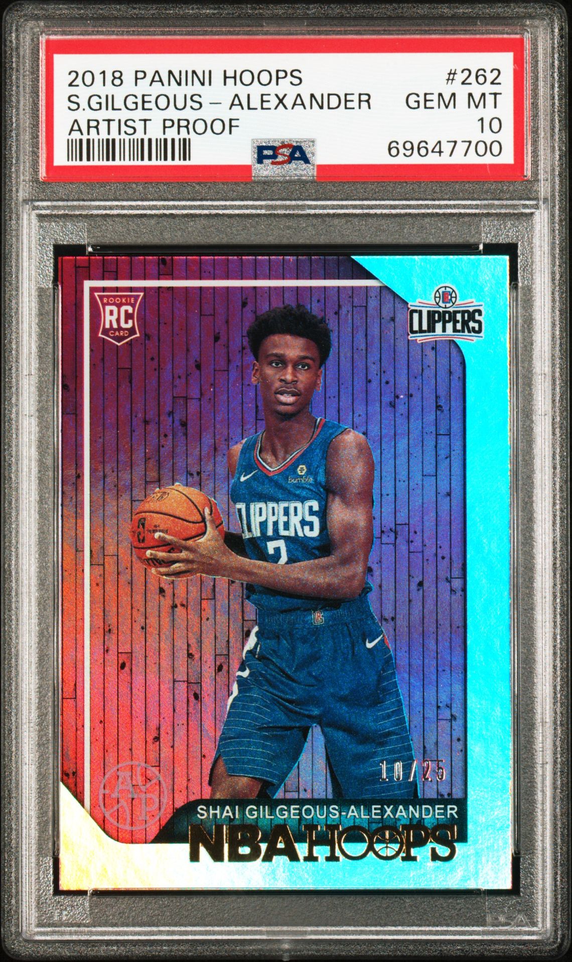 2018 Panini PANINI HOOPS ARTIST PROOF #262 S.Gilgeous-Alexander front