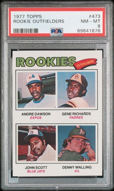 1977 Topps #488 Rookie Outfielders Card