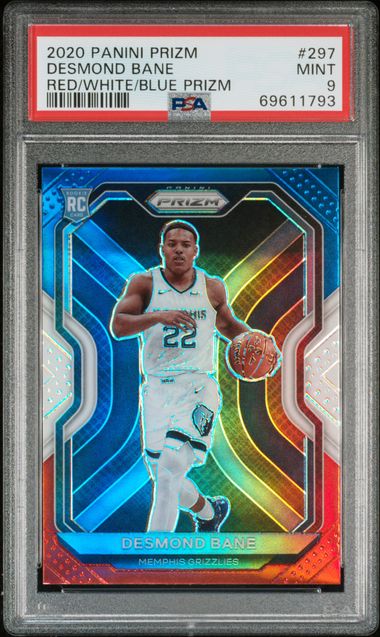 2020 Panini Prizm RED/WHITE/BLUE PRIZM #297 Desmond Bane front