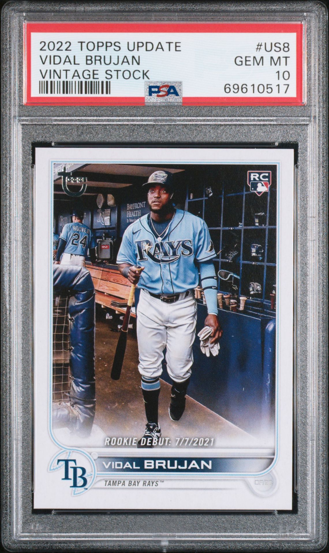 2022 Topps TOPPS UPDATE VINTAGE STOCK #US8 Vidal Brujan front