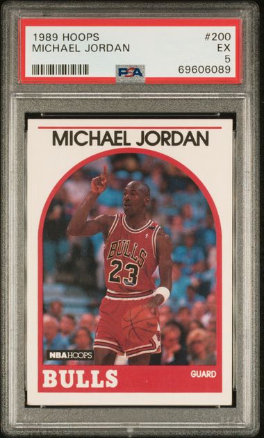 1989 Hoops Michael Jordan Basketball Card #200 ~ Psa 8