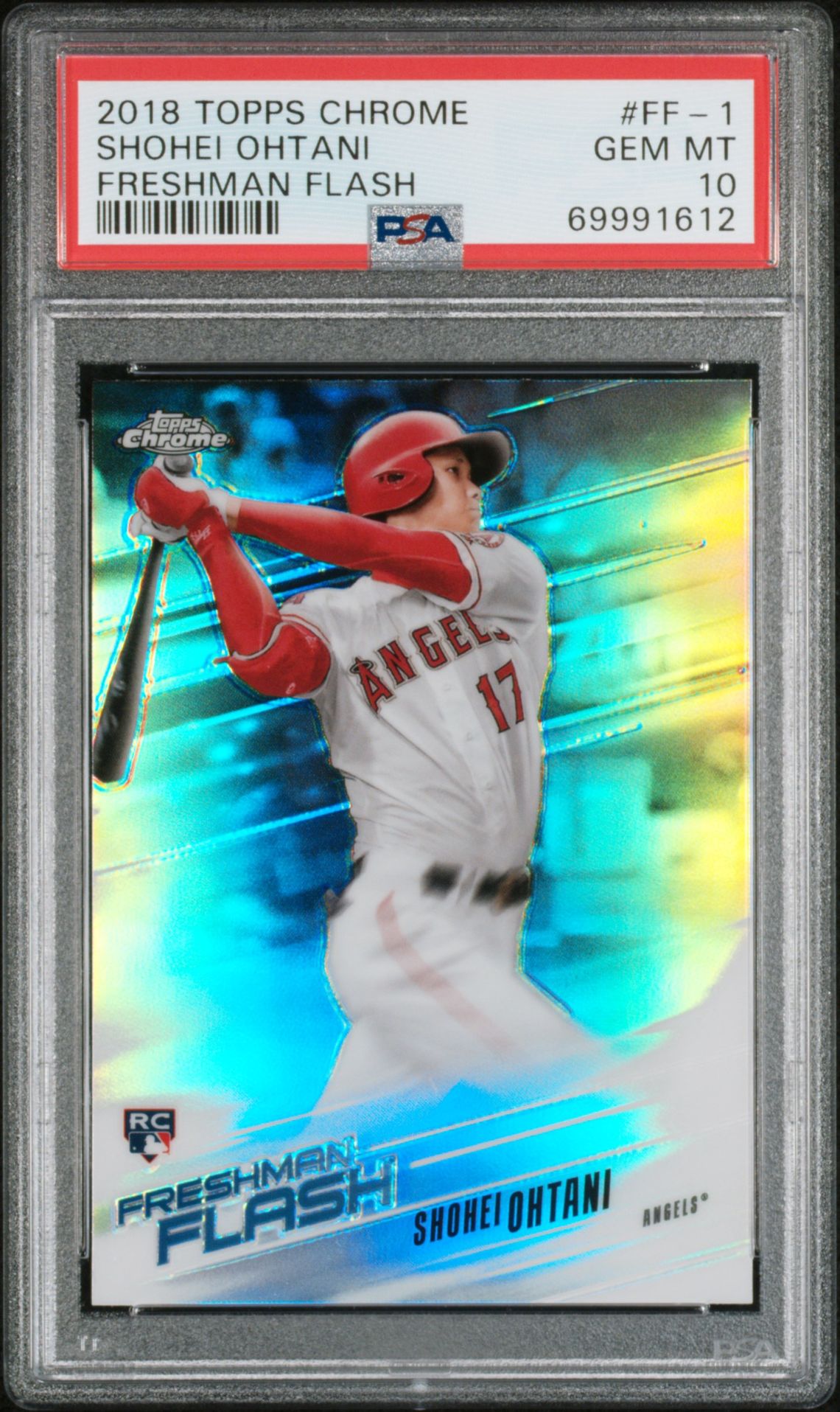 2018 Topps TOPPS CHROME FRESHMAN FLASH Refractor #FF-1 Shohei Ohtani front